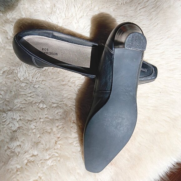 RARE FIND! ROS Hommerson Black Genuine Leather PUMPS - Very Good Condition! - Picture 3 of 5